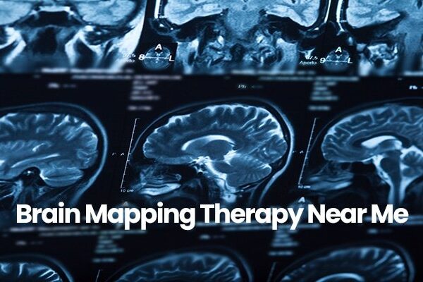 Brain MRI images with text Brain Mapping Therapy Near Me.