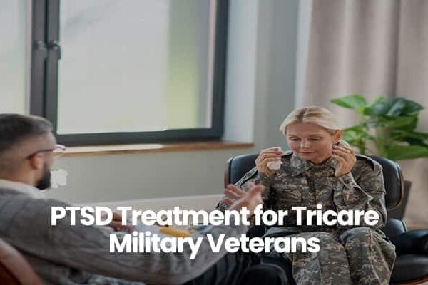 Person in camouflage uniform sitting in therapy session.