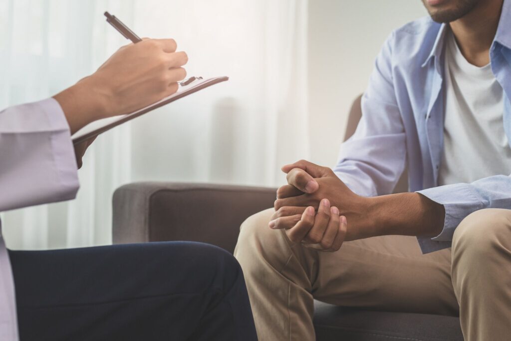 a man attending individual therapy for klonopin addiction